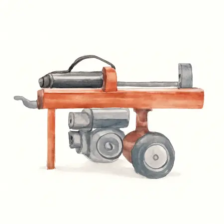 Water color illustrative image of a generic 20 ton 212cc Log Splitter