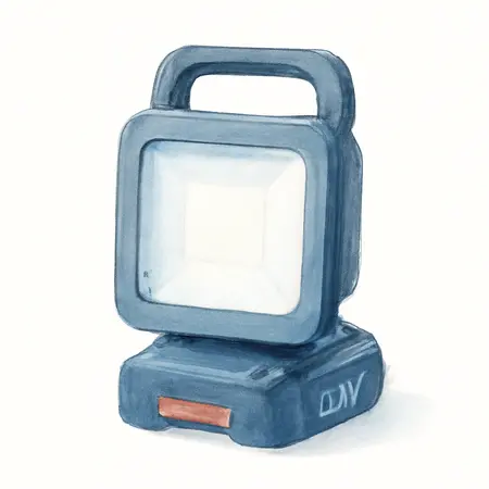 Water color illustrative image of a generic 20V Cordless 2000  Lumen Dual Power Work Light – Tool Only