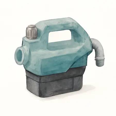 Water color illustrative image of a generic 20V/120V Lithium-Ion Dual Power Cordless Transfer Pump - Tool Only