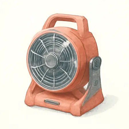 Water color illustrative image of a generic 20v/120v Hypermax™ Lithium-Ion Dual Power Fan - Tool Only