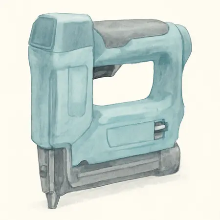 Water color illustrative image of a generic 20V Cordless 18 Gauge Narrow Crown Stapler - Tool Only