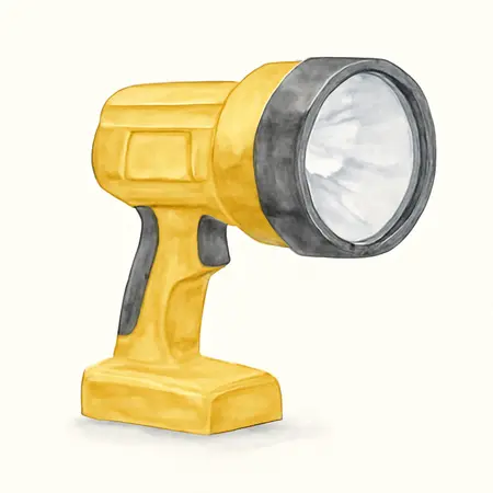 Water color illustrative image of a generic 20v Hypermax™ Lithium-Ion 2500 Lumen Cordless Spotlight – Tool Only