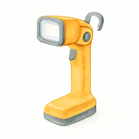 Water color illustrative image of a generic 20v Hypermax™ Lithium-Ion 300 Lumen Cordless Super Bright Compact Flashlight – Tool Only