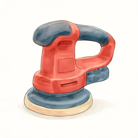 Water color illustrative image of a generic 20v Hypermax™ Lithium-Ion Cordless 10 In. Buffer – Tool Only