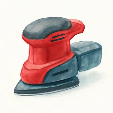 Water color illustrative image of a generic 20v Hypermax™ Lithium-Ion Cordless Corner/Detail Sander – Tool Only