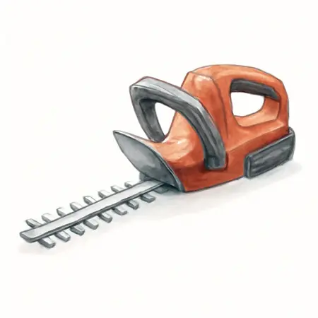Water color illustrative image of a generic 20v Hypermax™ Lithium-Ion Cordless Hedge Trimmer – Tool Only