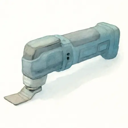Water color illustrative image of a generic 20v Lithium-Ion Cordless Brushless Oscillating Multi-Tool - Tool Only