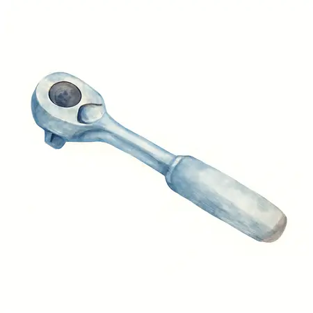 Water color illustrative image of a generic 1/4 in. Drive SAE Socket Set, 21 Piece