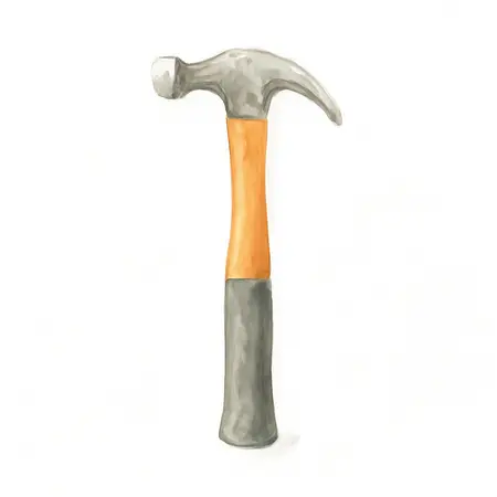 Water color illustrative image of a generic 21 oz. Fiberglass Framing Hammer
