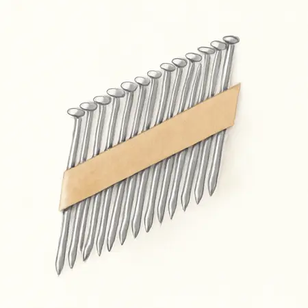 Water color illustrative image of a generic 21° 3-1/4 in. Bright Coated Framing Nails, 2500 Pack