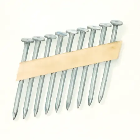 Water color illustrative image of a generic 21° 3 in.  Bright Coated Framing Nails, 2,500 Pc.