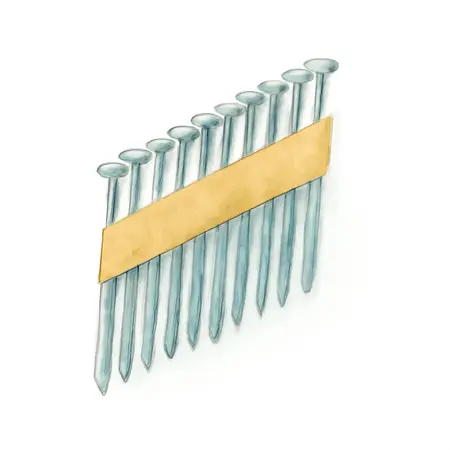 Water color illustrative image of a generic 21° 3 in. Galvanized Framing Nails, Ring Shank, 2500 Pack