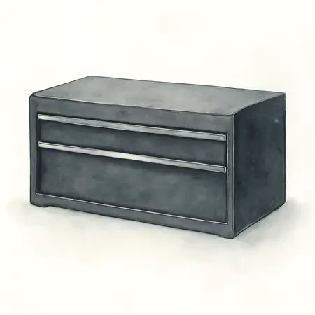 Water color illustrative image of a generic U.S. GENERAL 22 in. End Locker, Series 3, Black