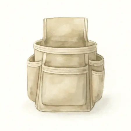 Water color illustrative image of a generic 23 Pocket Electricians Pouch
