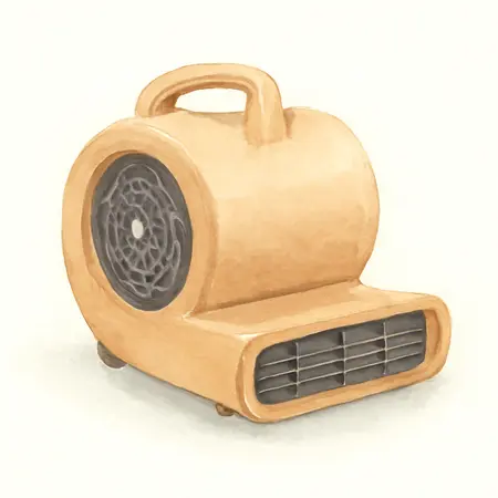 Water color illustrative image of a generic 2400 CFM 1/3 HP Floor Blower