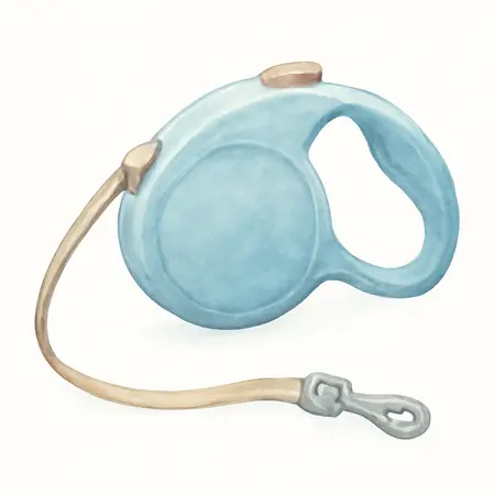 Water color illustrative image of a generic 24 Ft. Retractable Dog Leash