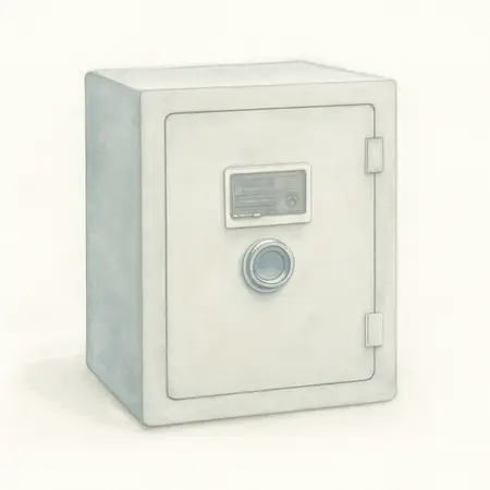 Water color illustrative image of a generic 24 Gun Fire Resistant Combination Safe