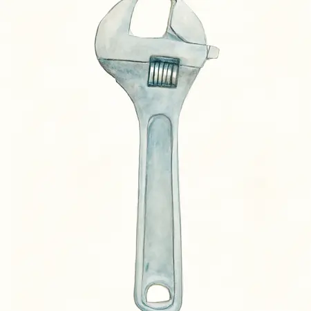 Water color illustrative image of a generic 24 in. Adjustable Jumbo Wrench