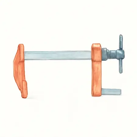 Water color illustrative image of a generic 24 in. Aluminum Bar Clamp