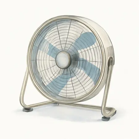 Water color illustrative image of a generic 24 in. High Velocity Shop Fan