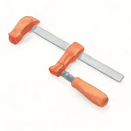 Water color illustrative image of a generic 24 in. Quick Release Bar Clamp