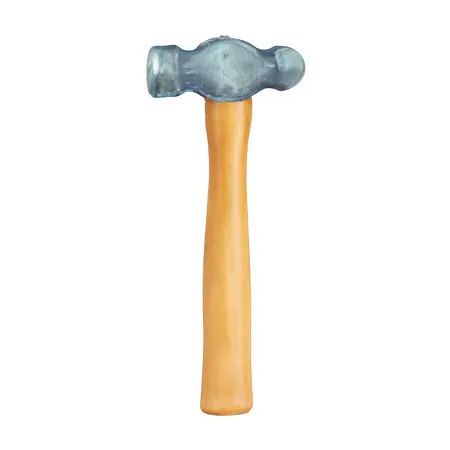 Water color illustrative image of a generic 24 oz. Ball Peen Hammer