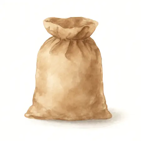 Water color illustrative image of a generic 25.00 lb. Walnut Shell 24 Grit Fine Abrasive Media