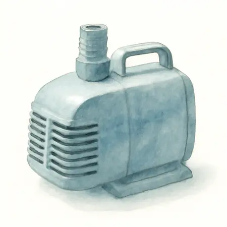 Water color illustrative image of a generic 2500 GPH Submersible Waterfall Pump