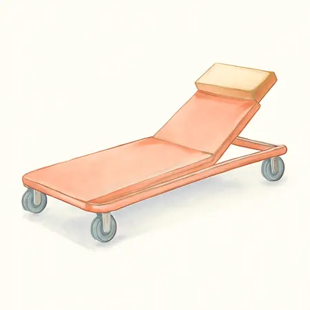 Water color illustrative image of a generic 250 lb. Capacity Creeper With Adjustable Headrest