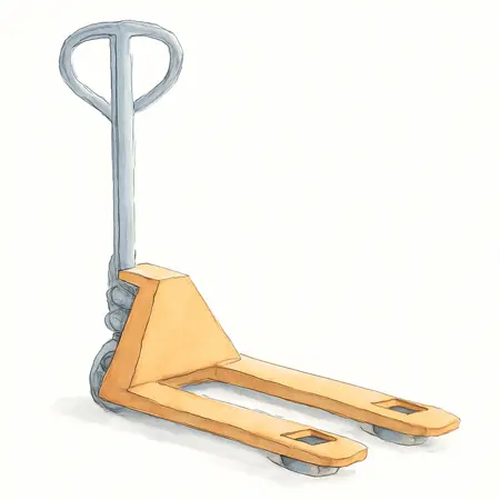 Water color illustrative image of a generic 2.5 Ton Pallet Jack