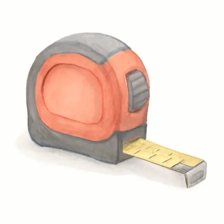 Water color illustrative image of a generic 25 ft. Self-Locking Tape Measure