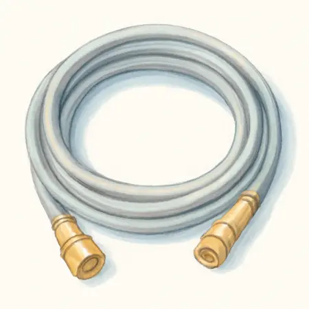 Water color illustrative image of a generic 25 ft., 4000 PSI Kink-Resistant Pressure Washer Hose