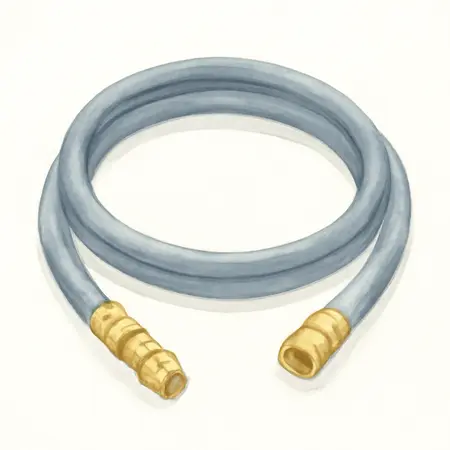 Water color illustrative image of a generic 25 ft. Natural Gas Hose Kit for Tri-Fuel Generators