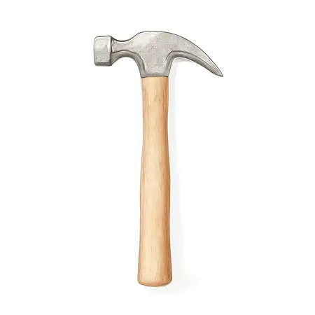 Water color illustrative image of a generic 25 oz. California Framing Hammer