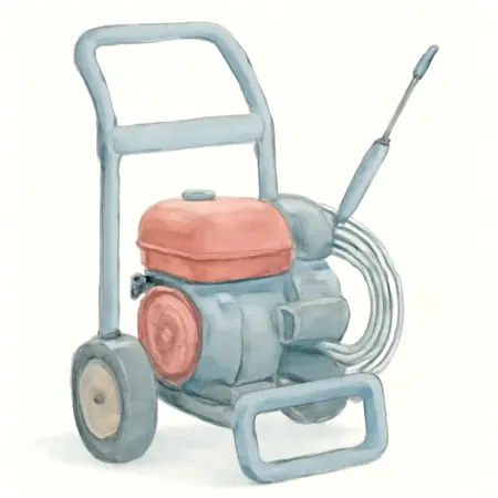 Water color illustrative image of a generic 2650 PSI, 2.4 GPM, 5.6 HP (196cc) Pressure Washer, EPA