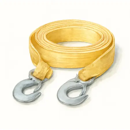 Water color illustrative image of a generic 2800 lb. Capacity 2 in. x 20 ft. Tow Strap