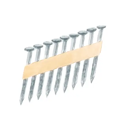 Water color illustrative image of a generic 28° 2-3/8 in.  Galvanized Framing Nails, Ring Shank, Bulk Pallet, 96,000 Pieces: 48 2000-Packs