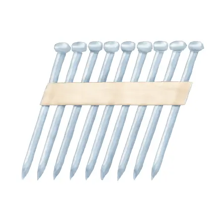 Water color illustrative image of a generic 28° 3-1/2 in.  Galvanized Framing Nails, Smooth Shank, Bulk Pallet, 96,000 Pieces: 48 2000-Packs