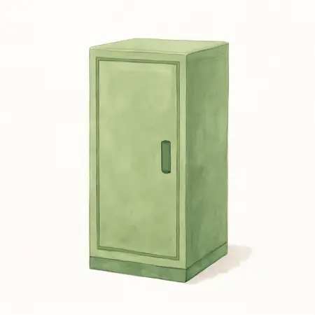 Water color illustrative image of a generic 28 in. Professional End Locker, Green