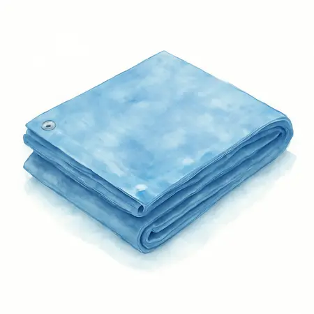 Water color illustrative image of a generic HFT 29 ft. 4 in. x 49 ft. Blue All-Purpose/Weather-Resistant Tarp