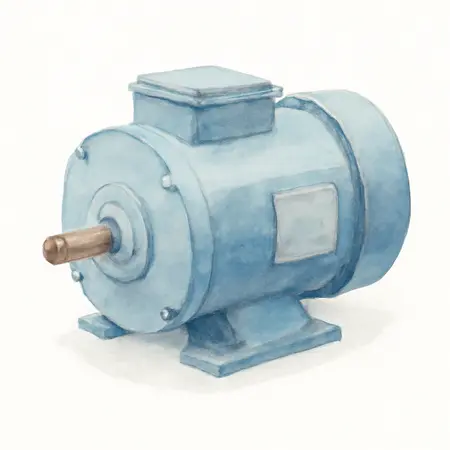 Water color illustrative image of a generic 2 HP Compressor Duty Motor