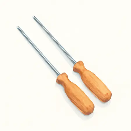 Water color illustrative image of a generic 22 In. Long Reach Screwdriver Set, 2 Piece