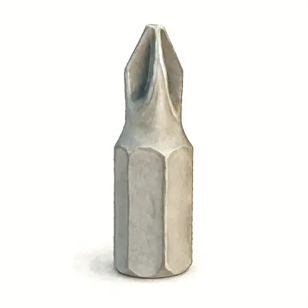 Water color illustrative image of a generic #2 Phillips Insert Bits, 10 Pc.