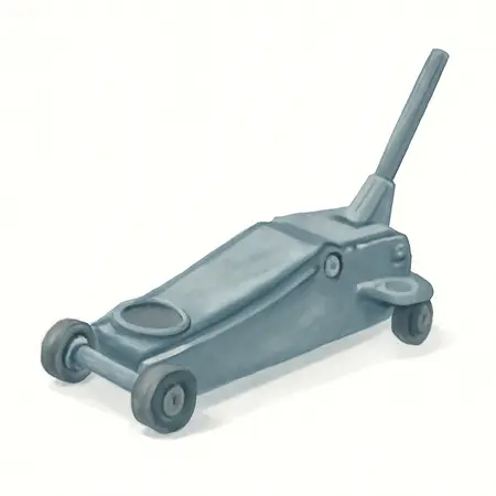 Water color illustrative image of a generic 2 Ton Low-Profile Floor Jack with RAPID PUMP, Slate Gray