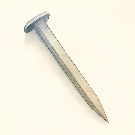 Water color illustrative image of a generic 2 in. 16 GA Flooring Cleat Nail, 1,000 Pc.