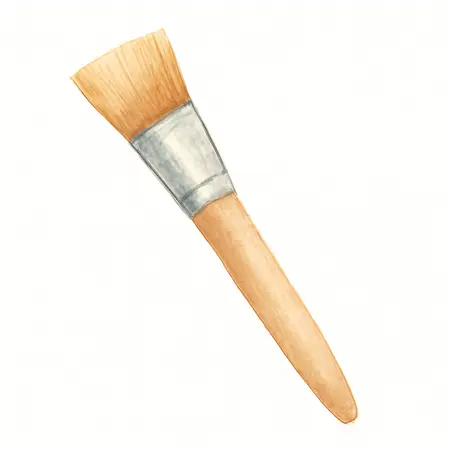 Water color illustrative image of a generic 2 in. Angle Natural Bristle Brush, BEST Quality
