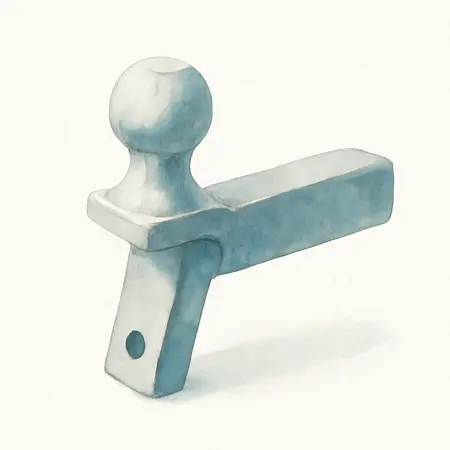 Water color illustrative image of a generic 2 in. Ball Hitch
