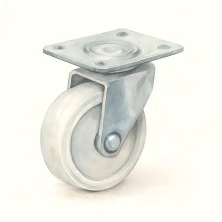 Water color illustrative image of a generic 2 in. Clear Polyurethane Light Duty Swivel Caster