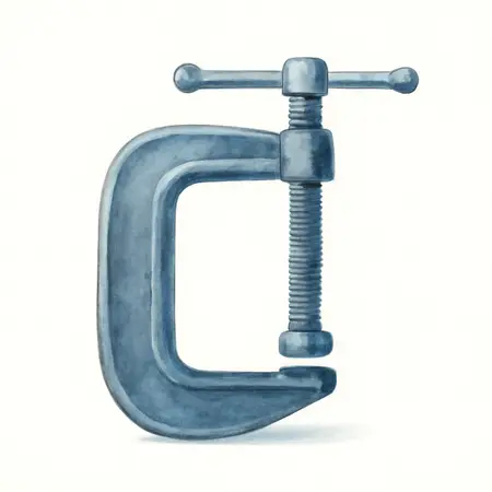 Water color illustrative image of a generic 2 in. Deep Throat C-Clamp