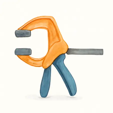 Water color illustrative image of a generic 2 in.  Hand Clamp